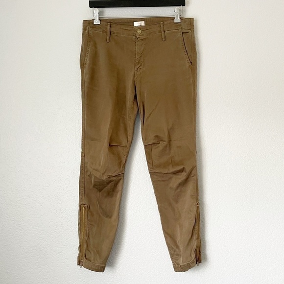 MOTHER Misfit Crop Moss Zipper Pants 27 - Picture 1 of 12